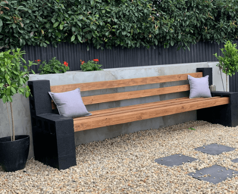 Cinder Block Bench